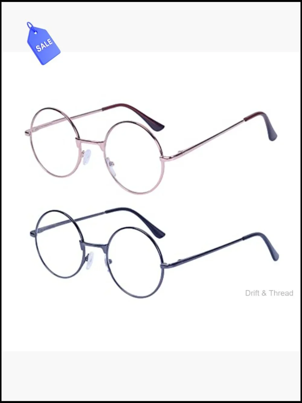 4 Pack Retro Round Reading Glasses with Strap